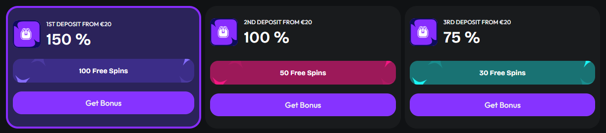 HiSpin Einzahlungsbonus – 1st, 2nd, 3rd Deposit